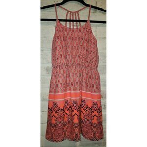 GB Girls Gianni Bini size S Summer Dress Fully Lined orange pink Bright Neon